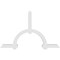 Ekena Millwork Ericson Architectural Grade PVC Gable Bracket, 108"W x 67 1/2"H x 4"D x 6"F, 15/12 Pitch GBP108X68X0406ERI00 - alternate 2